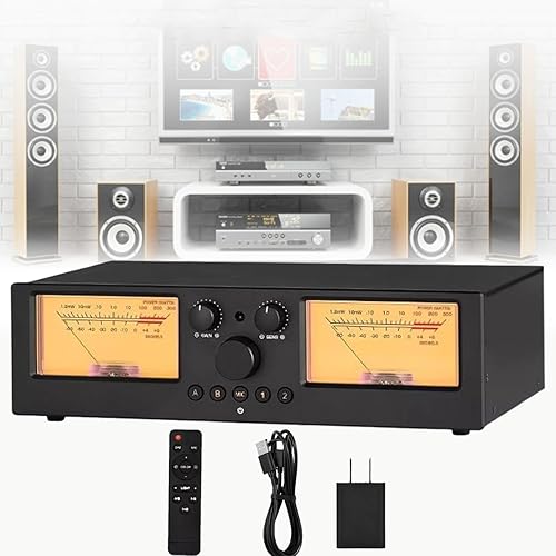 Caja selectora de amplificador de 350 W, 2-IN-2-OUT2-IN-1-OUT1-IN-2-OUT, 35 niveles de colores4 niveles de brillo20 niveles de ganancia30 niveles de