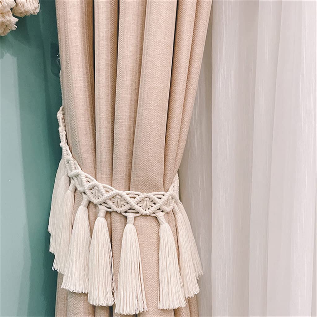 TJLSS Sangle à Boucle de Rideau tissée à la Main Rideau de Baie vitrée Gland décoratif Corde de cerclage