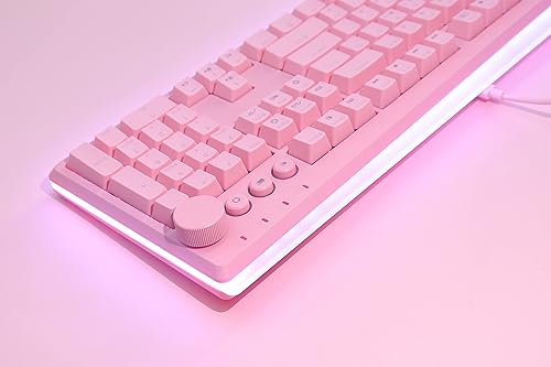 Miniatura 7 de i-rocks Teclado mecánico para juegos K71M RGB con perilla de control de medios, interruptores (marrón), 107 teclas con NKRO completo, teclas PBT,