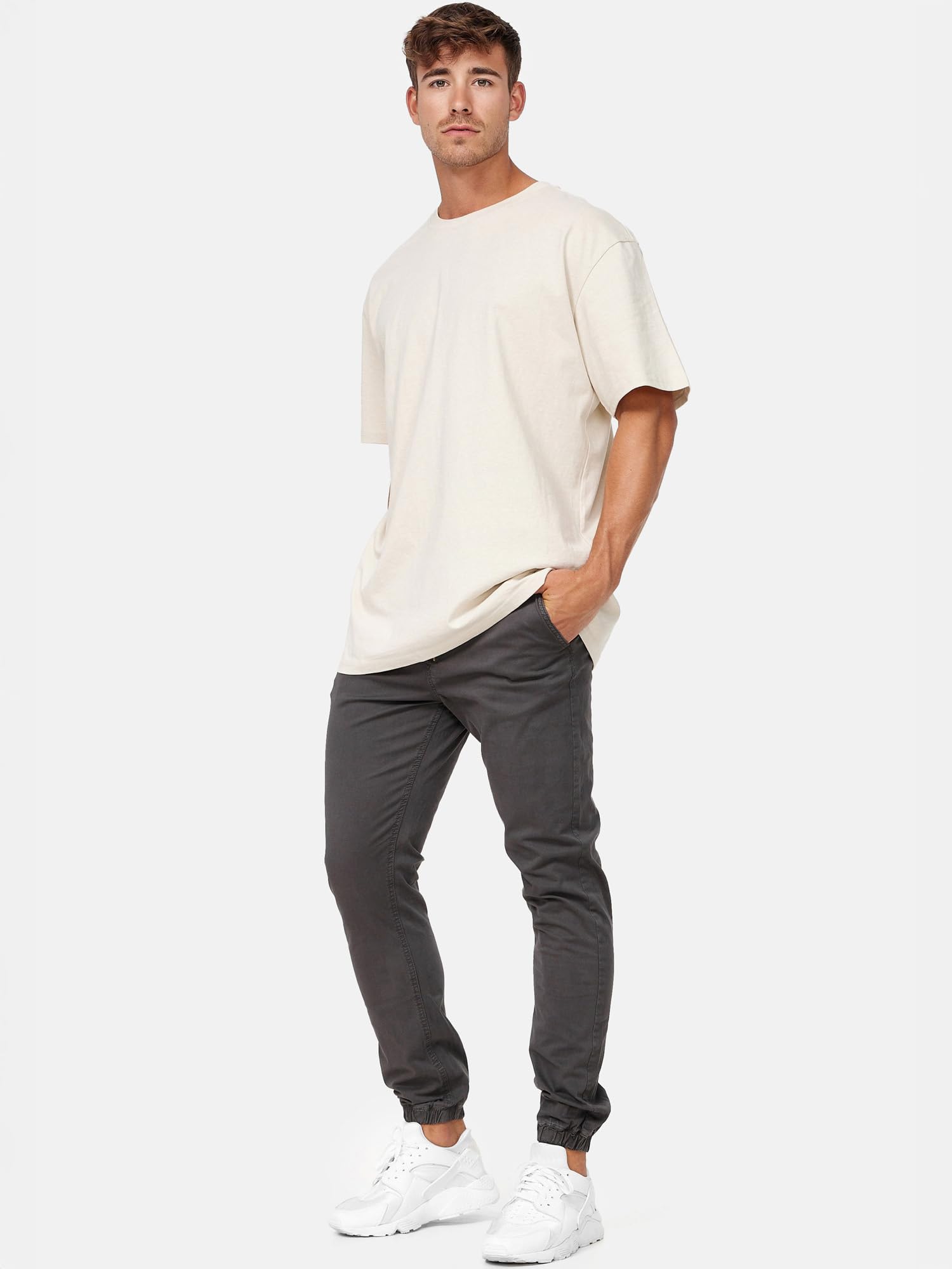Indicode Uomini Fields Pants | Pantaloni in Tessuto con 4 Tasche