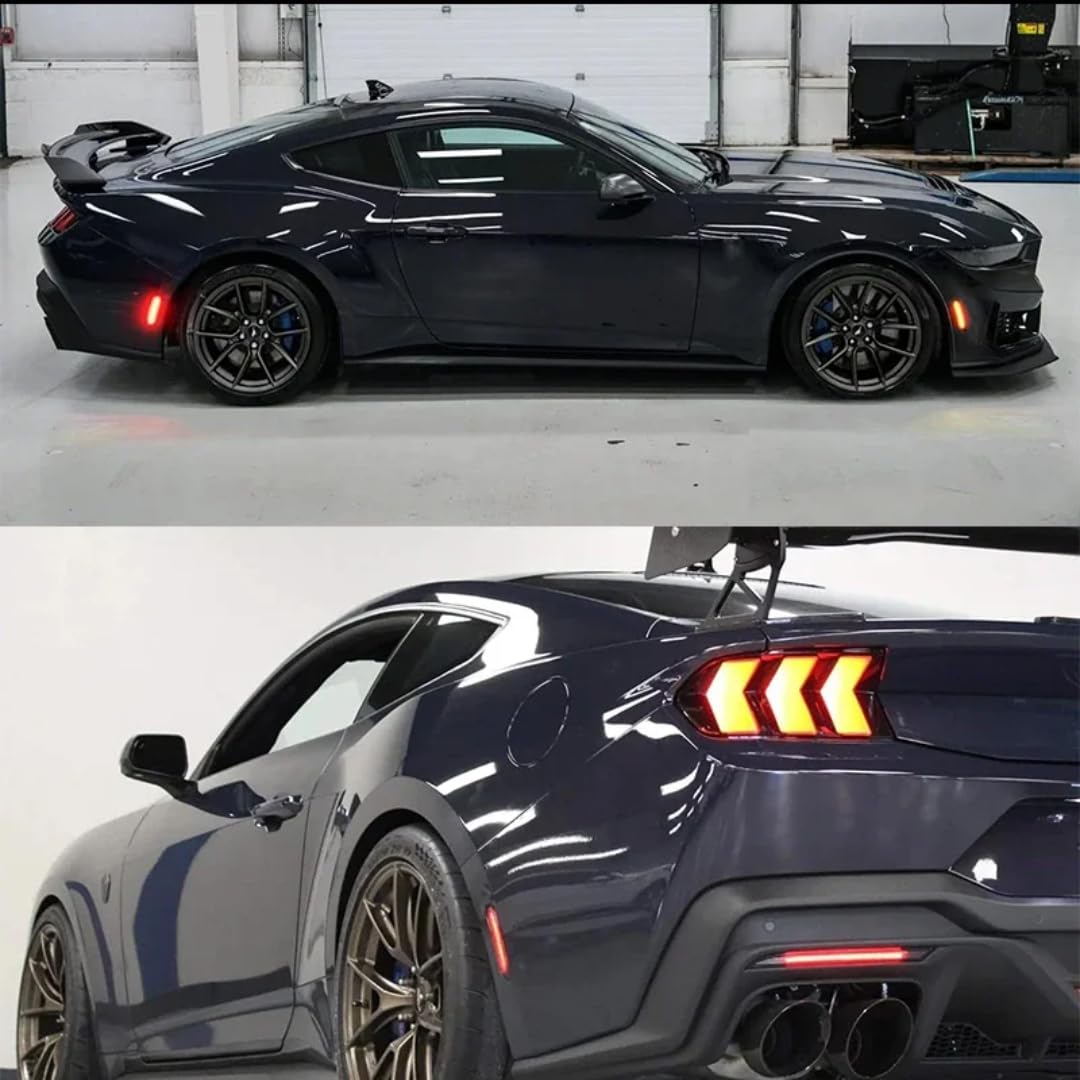 Boczny Kierunkowskaz dla Ford Mustang S650 2024-2025, przednie/tylne światła obrysowe błotnika, światła postojowe, kierunkowskazy, lampa odblaskowa