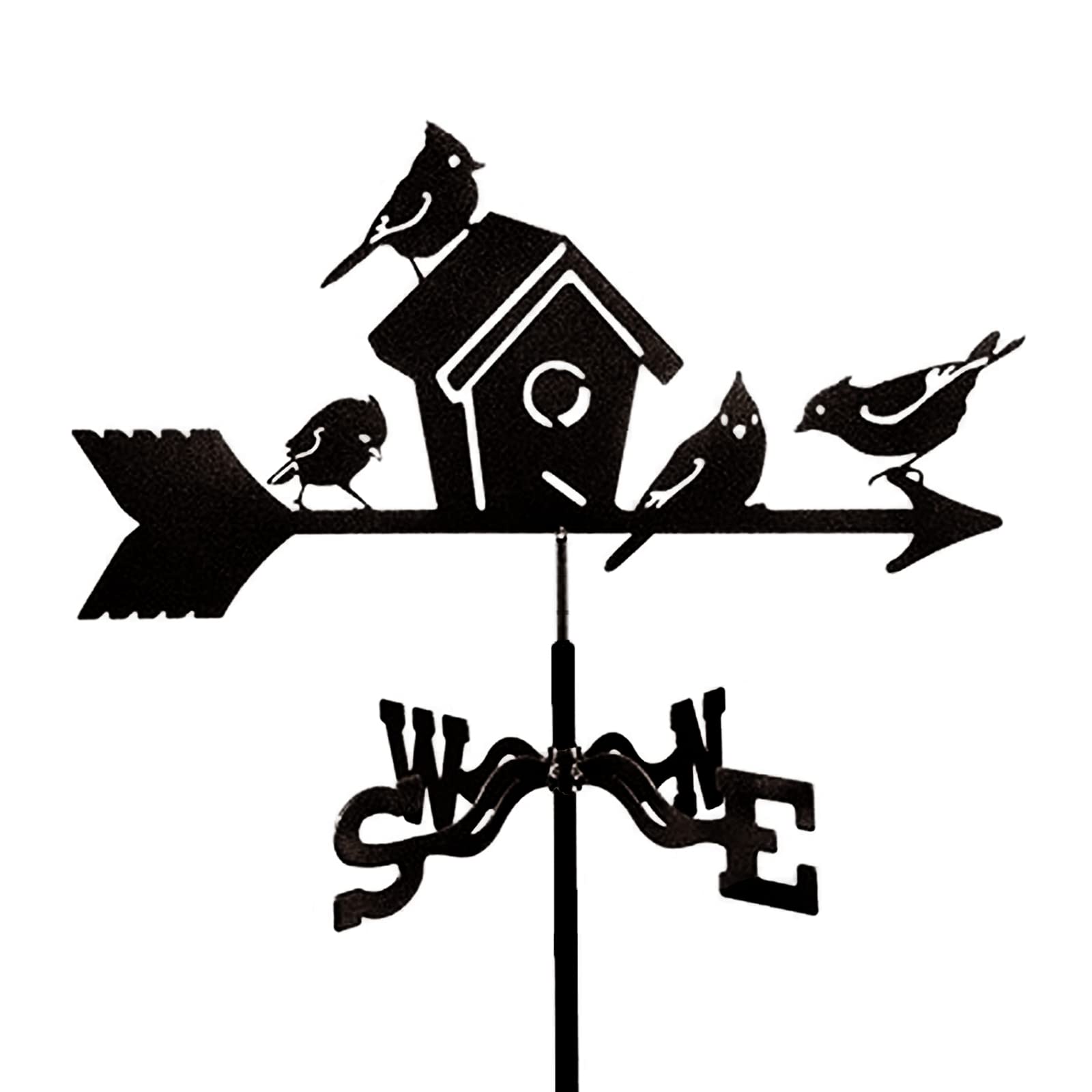WIQUYBML Weather Vane Stainless Steel Weathervane for Garden Creative Bird's Nest Stake Wind Yard Cupolas Farm Sheds