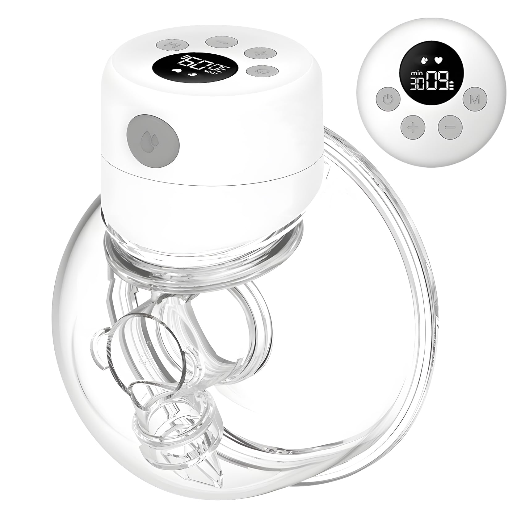 Tire Lait Electrique Main Libre, Tire Lait Main Libre avec 2 Modes, 9 Niveaux, Mode Silencieux, Extracteur de Lait Rechargeable avec Affichage LED