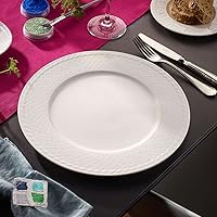 Vista 2 de Villeroy & Boch Cellini 12-Piece Dinnerware Set, Service for 4, Premium Porcelain, Made in Germany, White