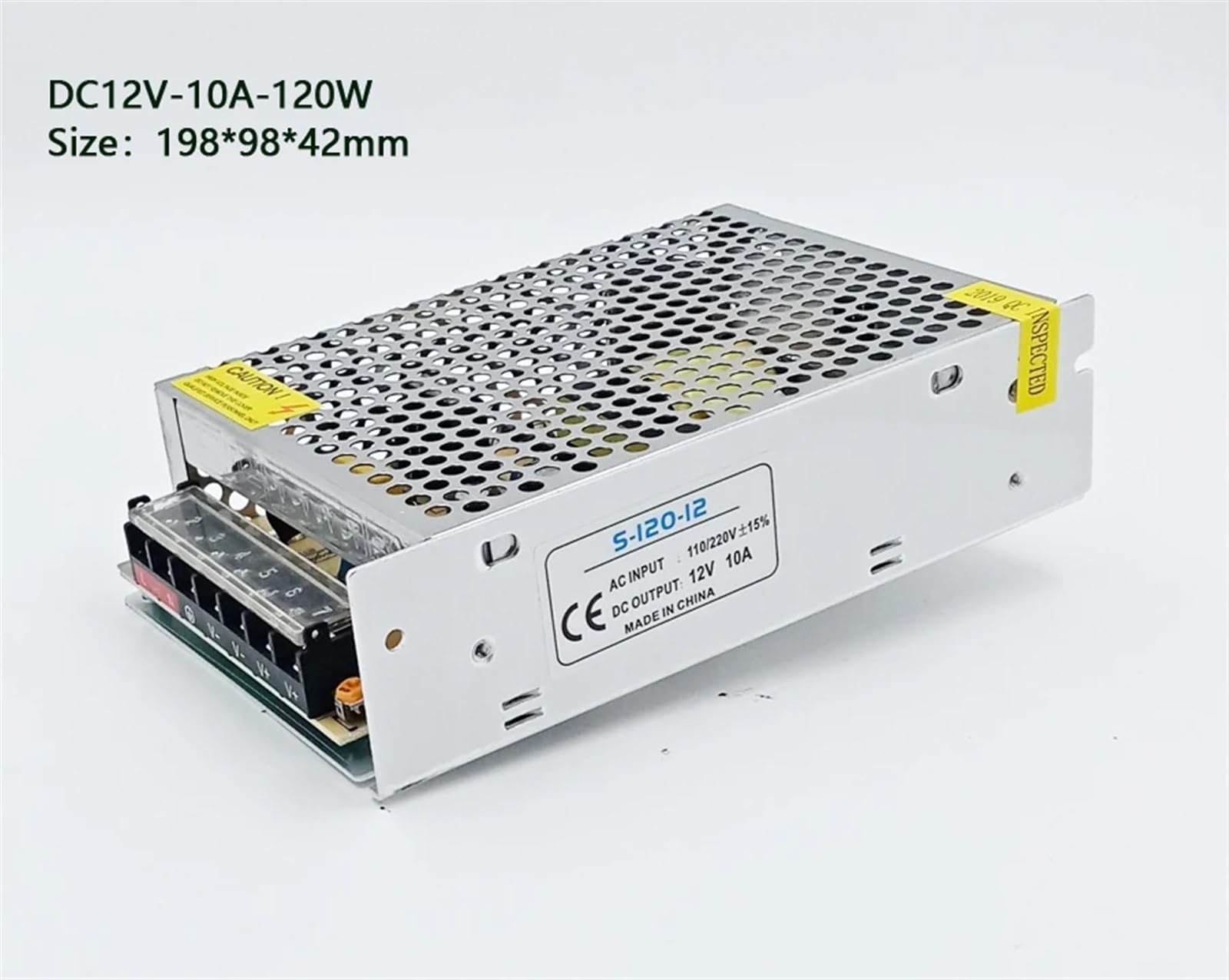 Alimentatore 12V 1A 2A 3A 5A 10A 15A 20A 25A 30A Trasformatori di Illuminazione 12 V Volt Driver LED Adattatore di Alimentazione 12V 1A 2A 3A 5A (Size : 12V 15A 180W)