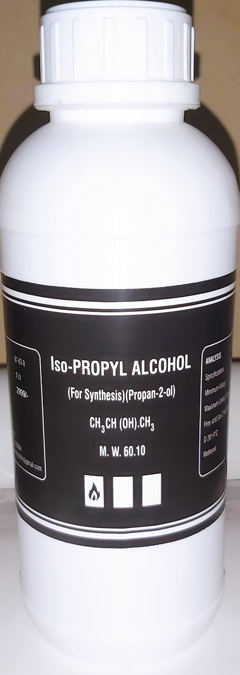 SHLOKA SALES IPA ISO Propyl Alcohol 99.9% Pure,[(CH3)2-CH-OH] CAS: 67-63-0, Home Medical Surgical and Hospital use, Glass Tiles Metal and Surface Cleaning Stain and Dust Remover 1LTR (B09228FZGG) Amazon Price History, Amazon Price Tracker