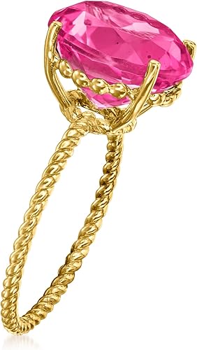 Miniatura 3 de Ross-Simons Gemstone Twist Rope Ring in 14kt Yellow Gold