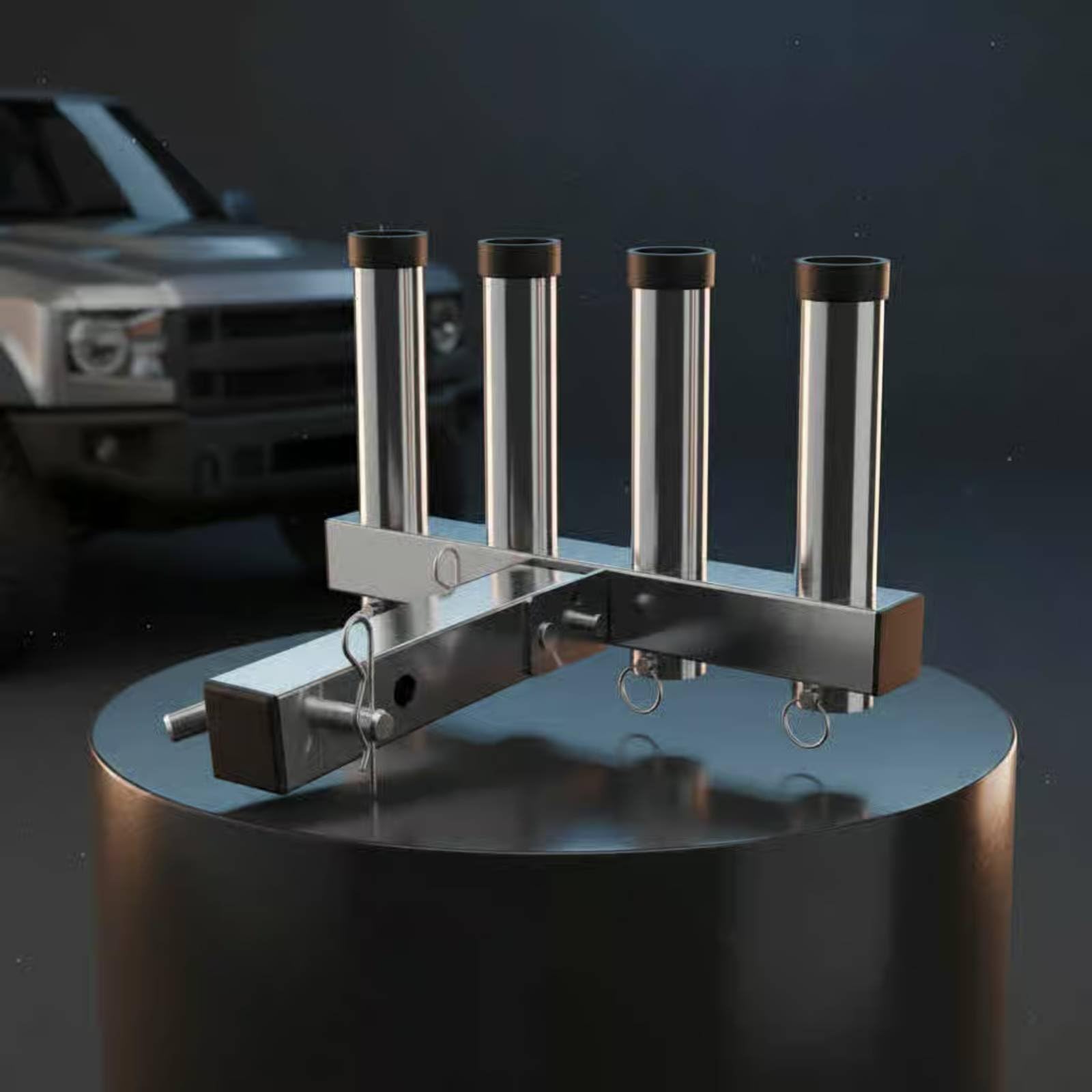 Supporto Canne da Pesca Acciaio Inox Supporto Canne da Traino Leggero Portacanna per Auto, Rimorchio