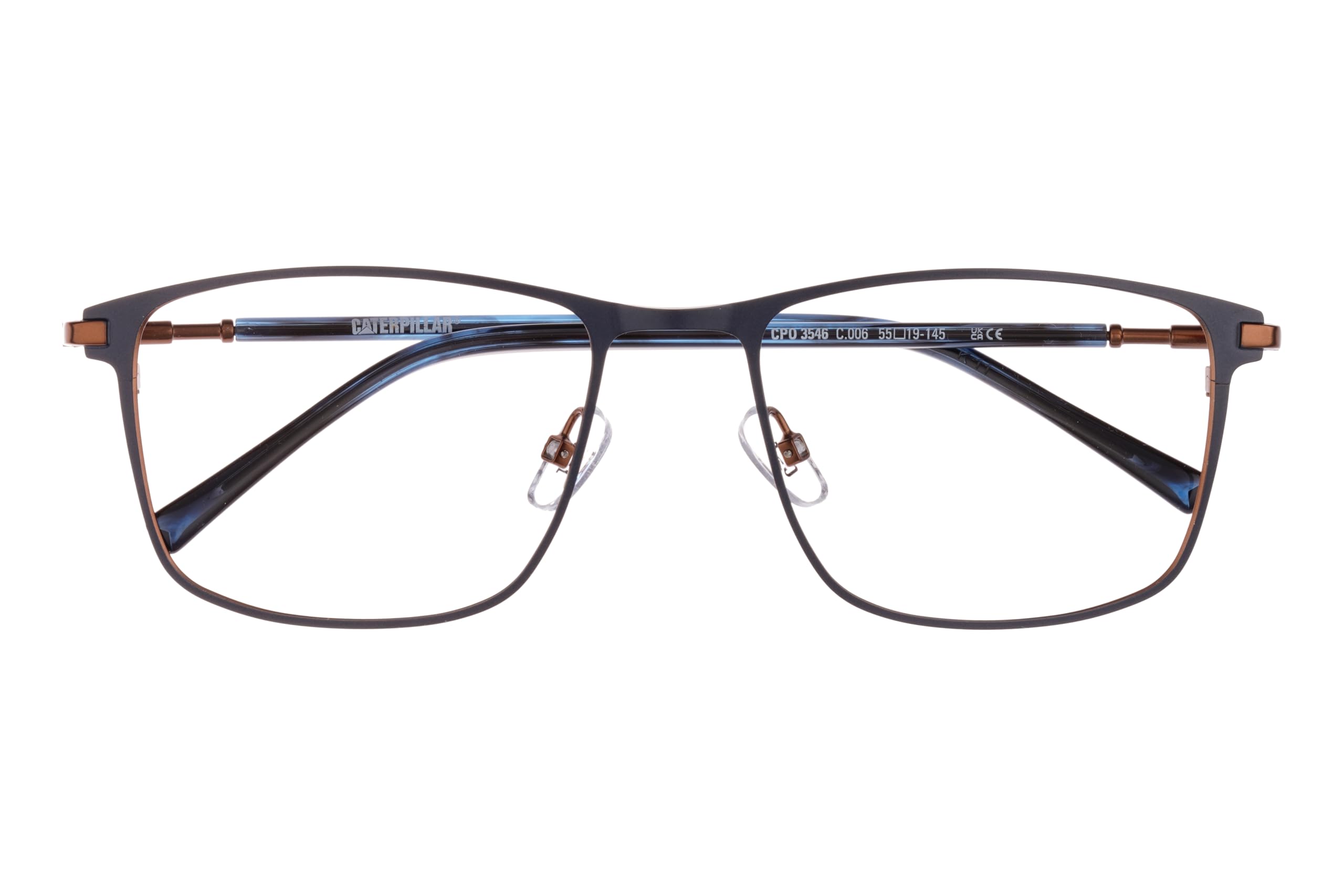 CAT Men's CPO-3546 oprawki na okulary, oprawki do okularów Prescription Eyewear Frames, niebieskie, 55, niebieski, 55