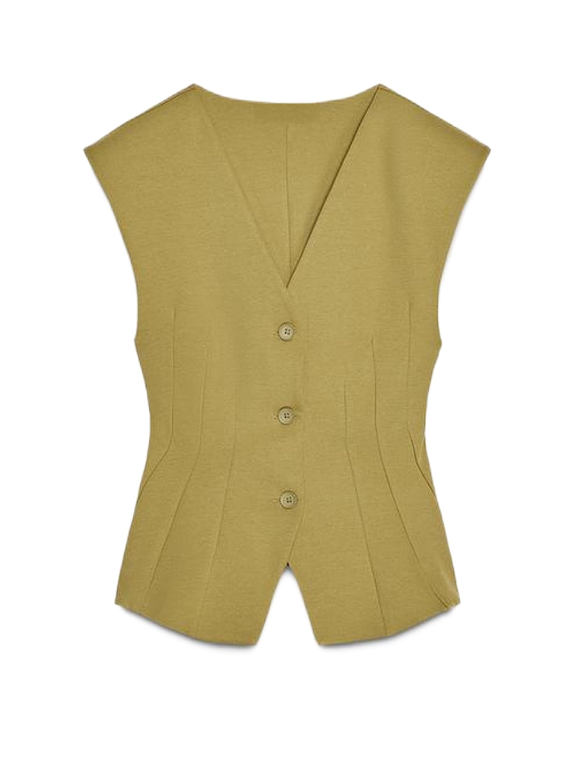 Lumister Womens Sleeveless V-Neck Blazer Vest Lightweight Stretch Office Suit Workwear Top for Professional Styling