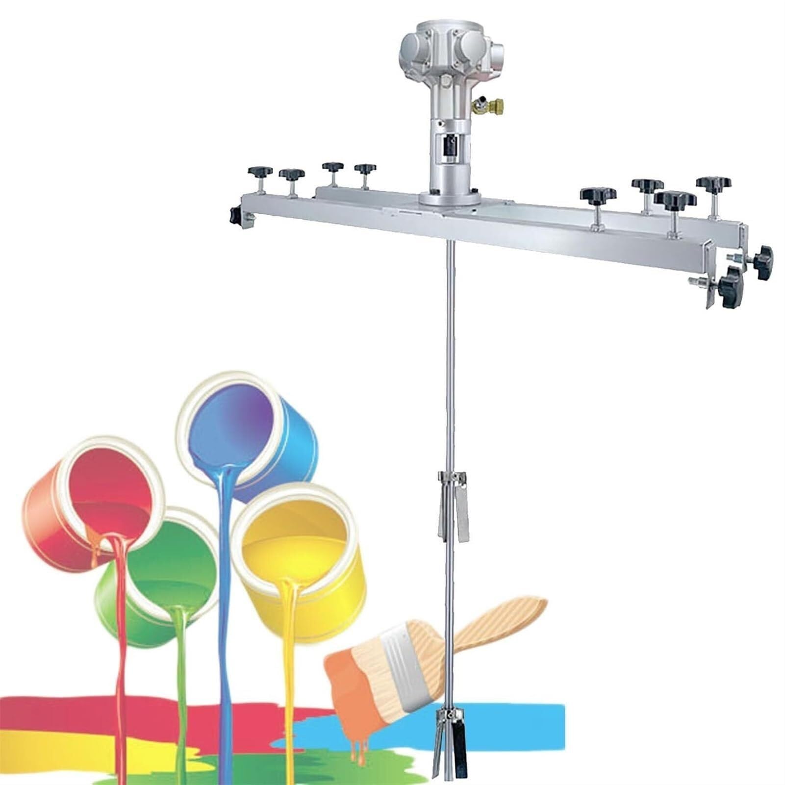 Mezcladora neumática de Pintura y Cemento, máquina mezcladora de Pintura de 980 W, mezcladora de Cemento portátil, Herramienta para Mezclar mortero, Yeso, Pintura y forra