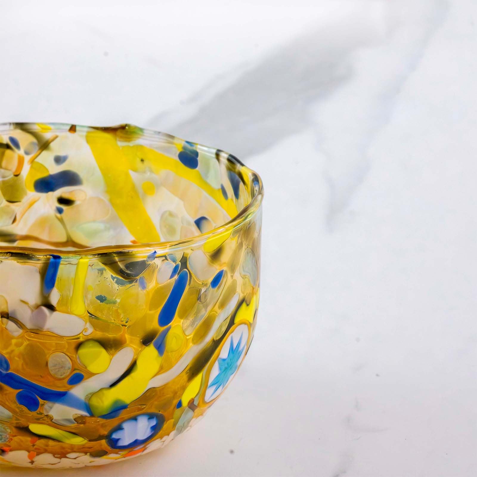 MurArt Coupelles en verre de Murano.Decoro MG. Diamètre 12 cm. Fabriqué à la main, fabriqué en Italie