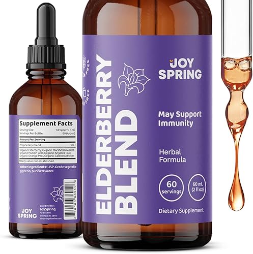 Miniatura 3 de Joy Spring Zinc con suplementos de vitamina C para niños y jarabe de saúco para apoyo inmunológico de niños