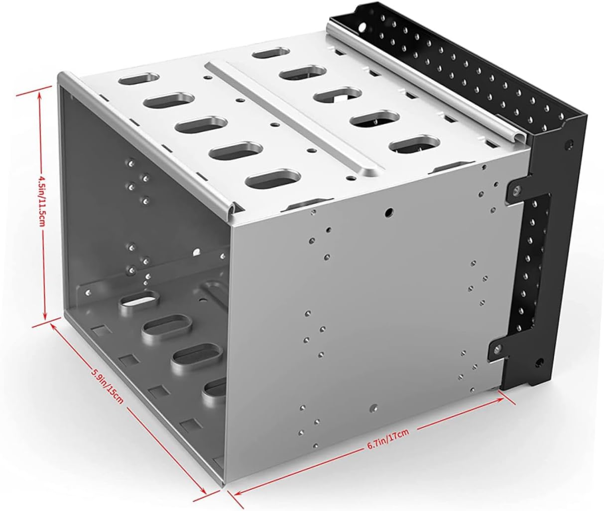 TEHAUX 1 Set Hard Drive Bracket Hard Drive Cage with Cooling Fan for Heat Dissipation Easy Installation