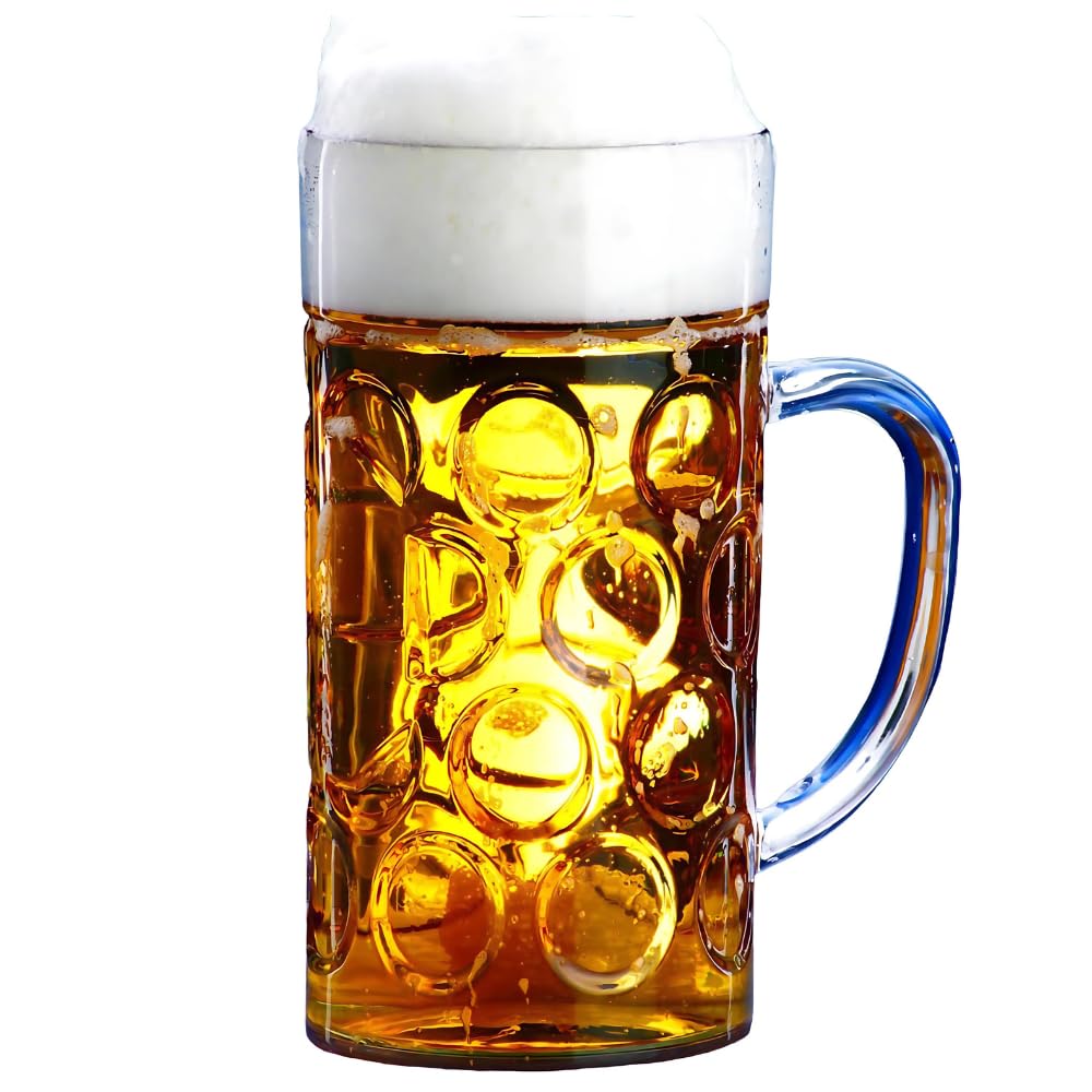 Drinkwize Oktoberfest 2 Pint Beer Stein. Virtually Unbreakable SAN Plastic.