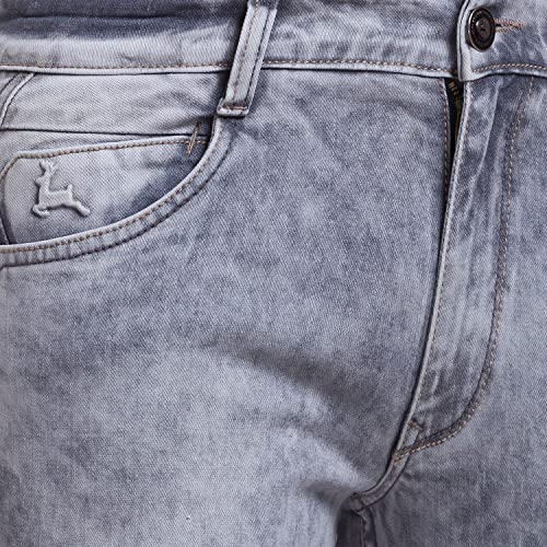 Image of Parx Men's Cotton Blend Jacquard Pattern Slim Tapered Fit Flat Front Jeans