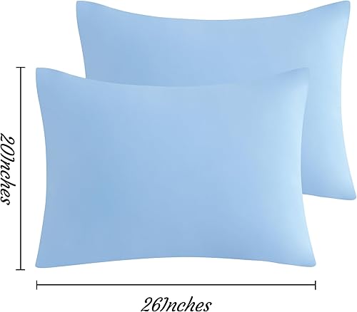 Miniatura 6 de NTBAY Juego de 2 fundas de almohada King de microfibra cepillada de 20 x 36 pulgadas, suaves, resistentes a las arrugas, a la decoloración, a las