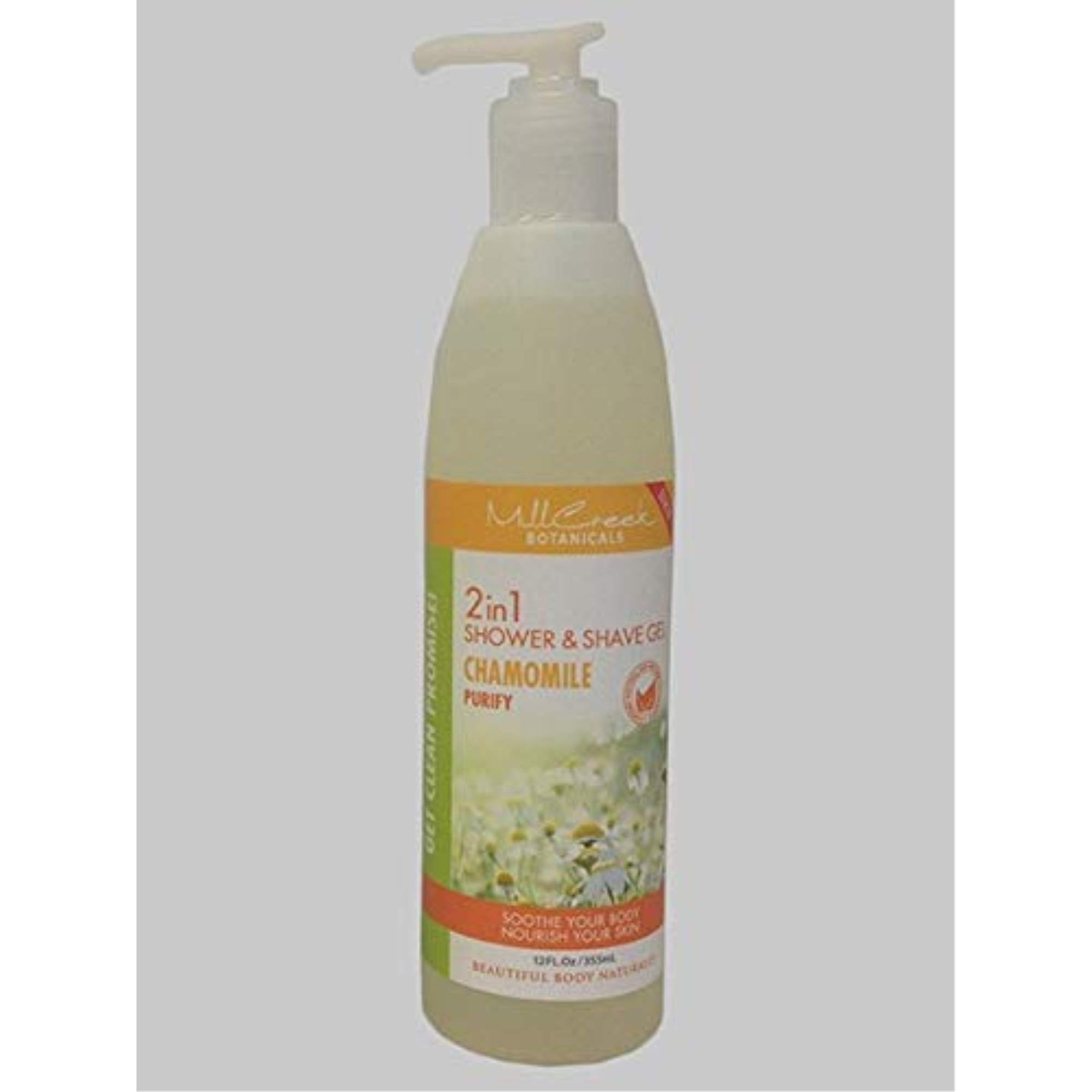 Mill Creek Chamomile 2-In-1 Shower & Shave Gel, Parabens Free, 14 Fluid Ounces (Pack Of 3)