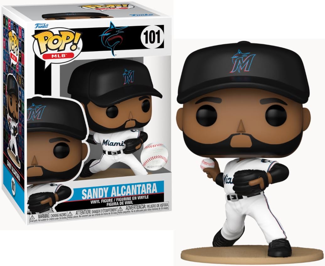 Funko Pop Marlins - Sandy Alcantara - MLB - Baseball Collectable Vinyl Figure - Gift Idea - Official Merchandise - Toys for Kids & Adults - Sports Fans