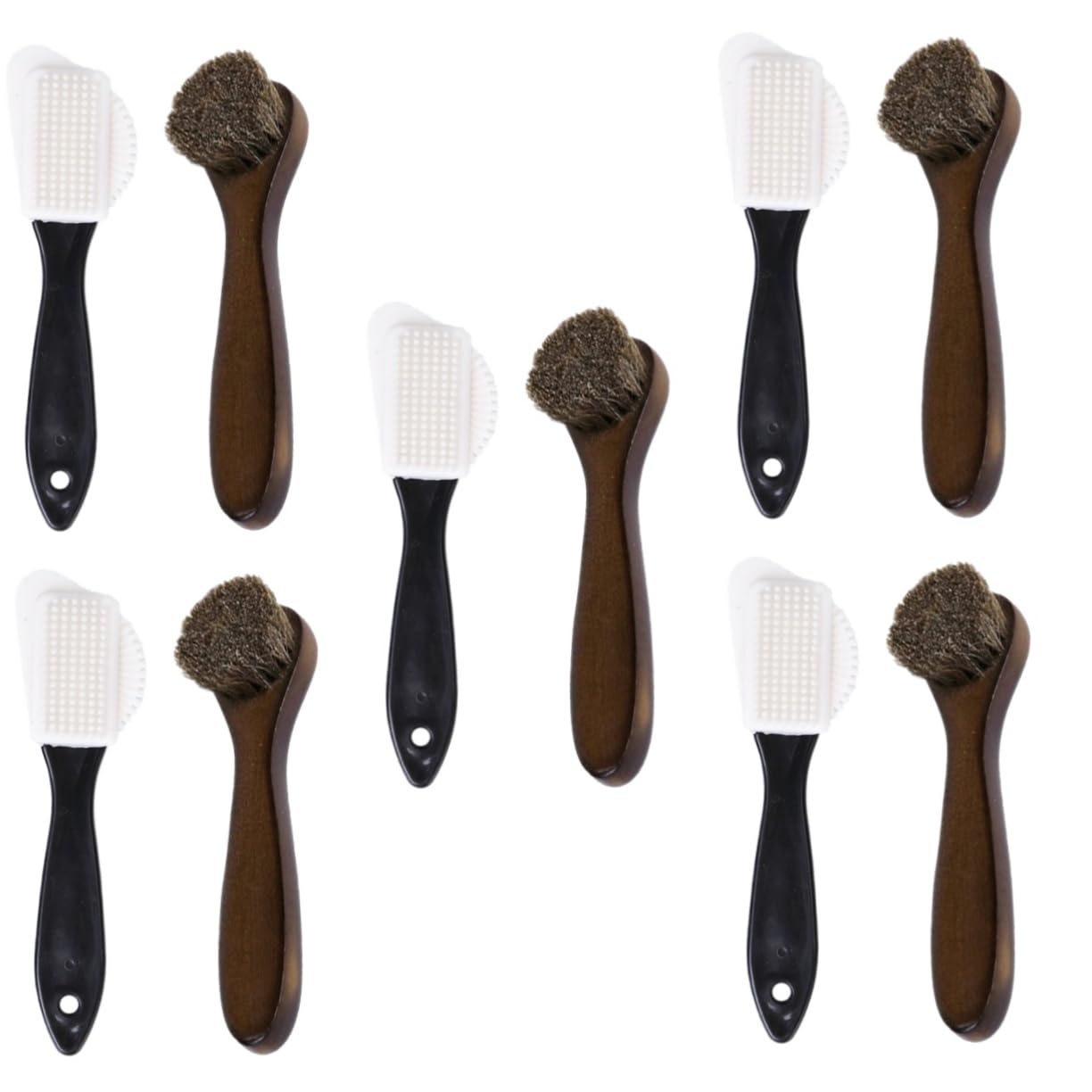 Beavorty 5 Sätze Stiefelpoliturschrubber Stiefelreiniger Schuhputzbürste Schuhbürstenreiniger Schrubben Wildleder Weiß Stiefelpolitur-kit Schuhe Pinsel Holz 2 Stücke * 5