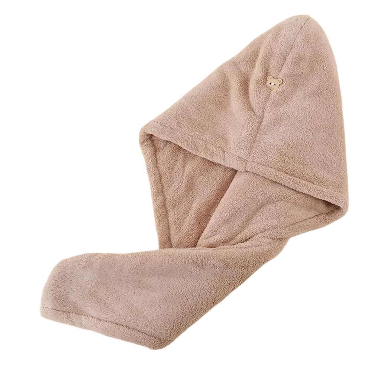 YXINAER Hair Drying Cap Quick Dry Hair Drying Microfiber Towels Bathroom Accessories Nursing Cap With Buckle Sauna Spa Towel Bath(Brown,3pcs)
