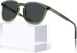 CARFIA Retro Acetate Keyhole Sunglasses for Men Polarized UV Protection, Trendy Driving Eyewears Shades Male Square Sunnies