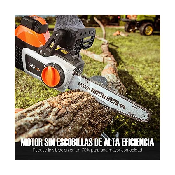 TACKLIFE Motosierra a Batería, 40V, Guía y Cadena Oregon 30 cm, Batería de  Litio Samsung 2.5AH, Motor sin Escobillas, Mejora Eficiencia 70%, Tiempo de  Frenado \u003c0,12 s - PCS01B - Todo para tu jardín