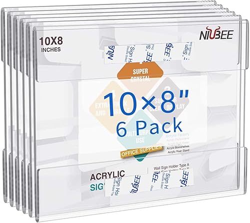 Miniatura 1 de NIUBEE - Soporte para carteles, de acrílico, cinta 3M, horizontal, Landscape