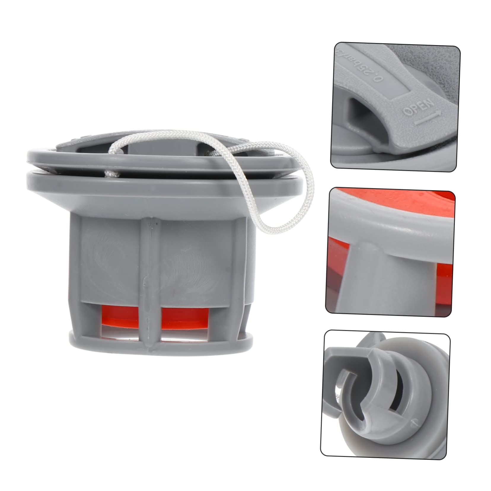 TOYANDONA valvola dell'aria del kayak gonfiabile valvola della barca valvole inflatable emozionauti accessori per barche accessori per pompe ad aria Protezione ambientale in pvc Grey
