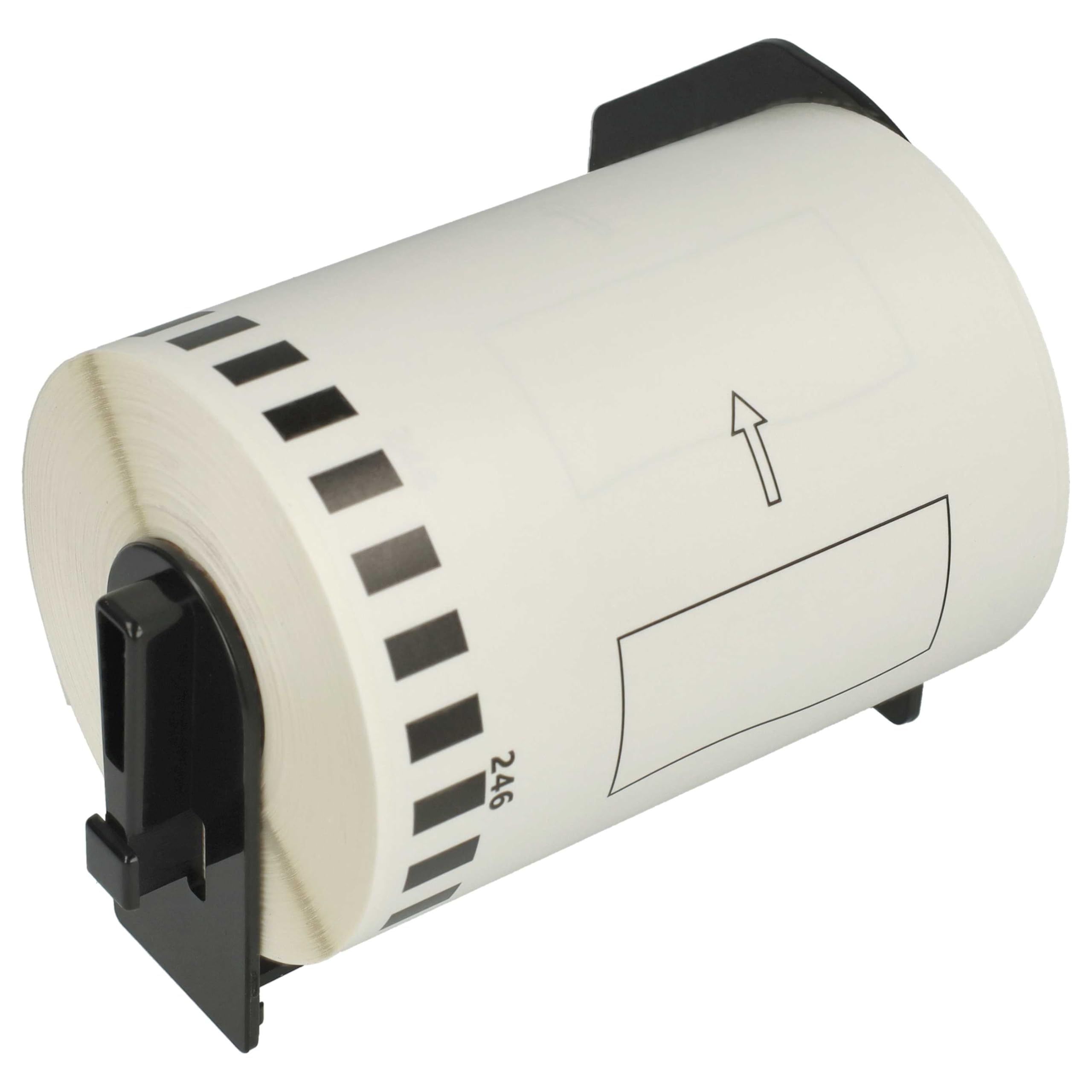 vhbw 5x rotolo etichette con supporto 103mm x 30,48m compatibile con Brother P-Touch QL 1110 NWB, QL 1110 NWBc etichettatrice - autoadesivo