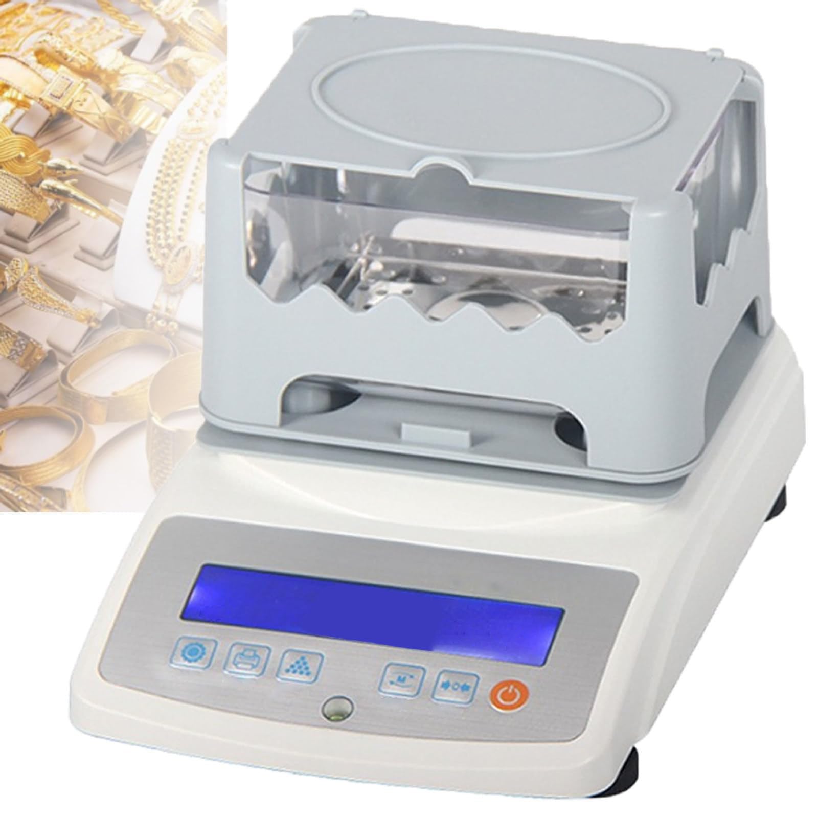 GmhXylophyte Commercial Gold Purity Content Detector, Small Footprint, With Shortcut Buttons For Zeroing, Confirmation, And Printing, Even Beginners Can Quickly Get Started 1200A
