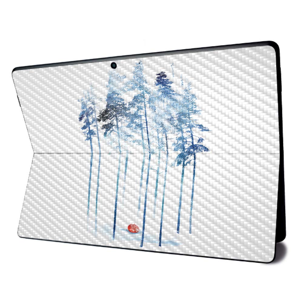 MightySkins Carbon Fiber Skin for Microsoft Surface Pro X - Sleeping in The Woods | Textured Carbon Fiber Finish | Easy to Apply, Remove, and Change Styles | Made in The USA