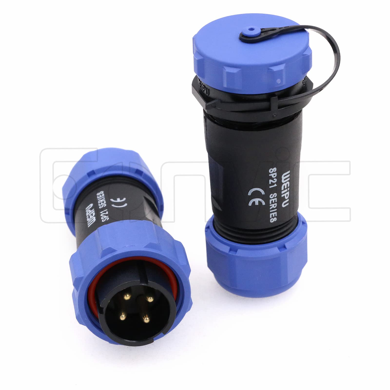 Connettore Aeronautico SP21 2 Pin Impermeabile IP68 - Per Lampade Esterne E Illuminazione - Foto 2