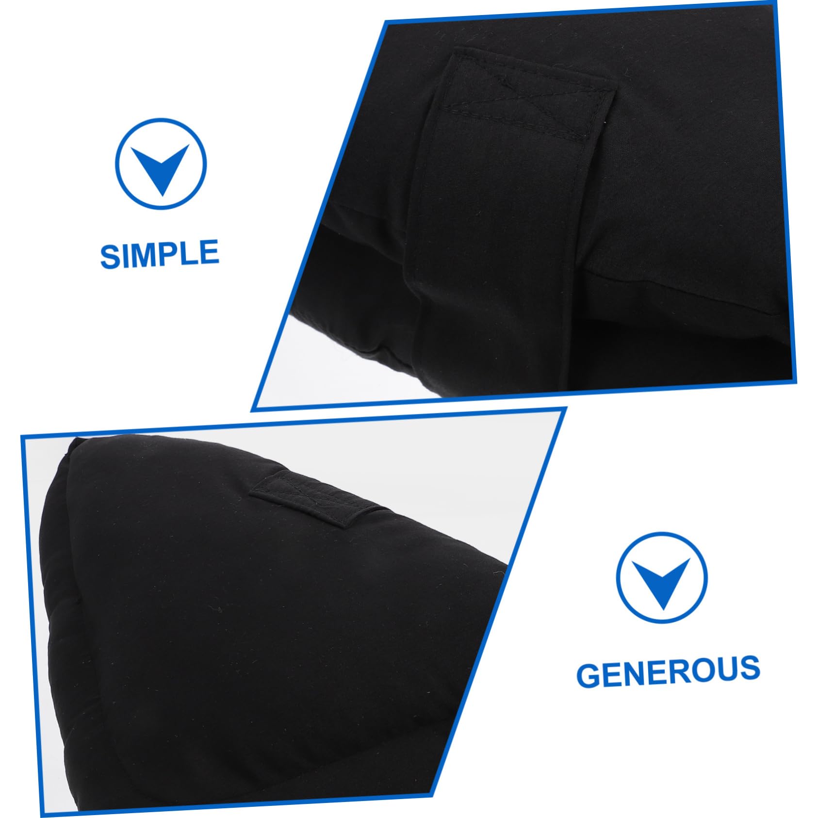 Protectores de Talón Elásticos Negros, Cojines Transpirables para Aliviar Presión, Material Textil y Cellucotton, Accesorios Cómodos para Uso Hospitalario y Doméstico
