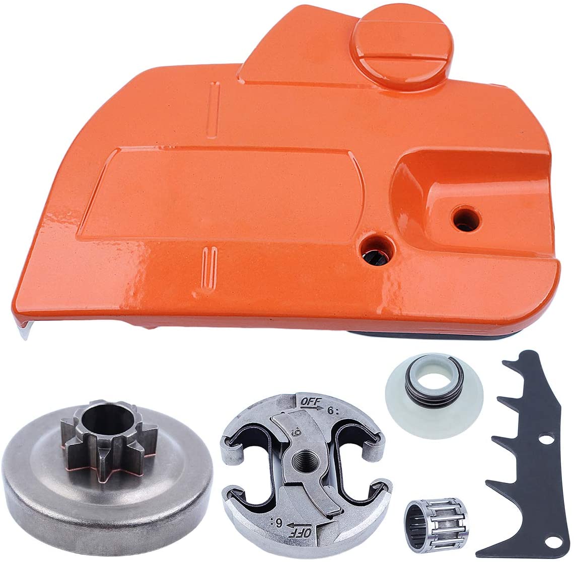 Kit Ricambi Frizione Per Husqvarna 445, 450 - Include Pignone 7 Denti, Tamburo, Pompa Olio