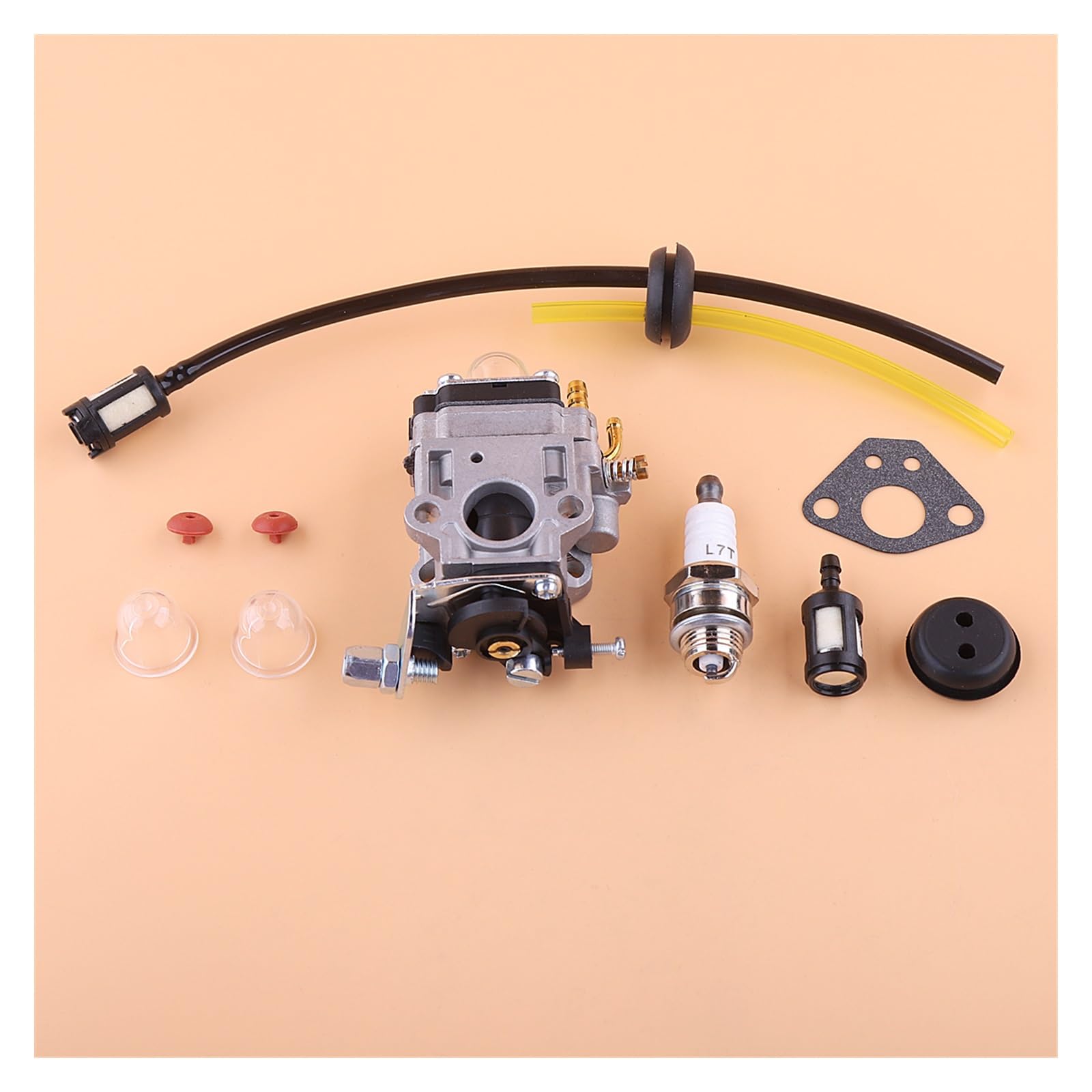 Carburatore Kit for 52cc 49cc 43cc Benzina Decespugliatore Con Guarnizione Tubo Candela Filtro Benzina Accessori Parti
