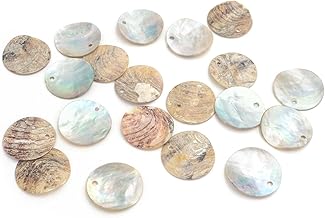 Vintageparts Natural Colour Mother of Pearl Plates 19 mm Pack of 20