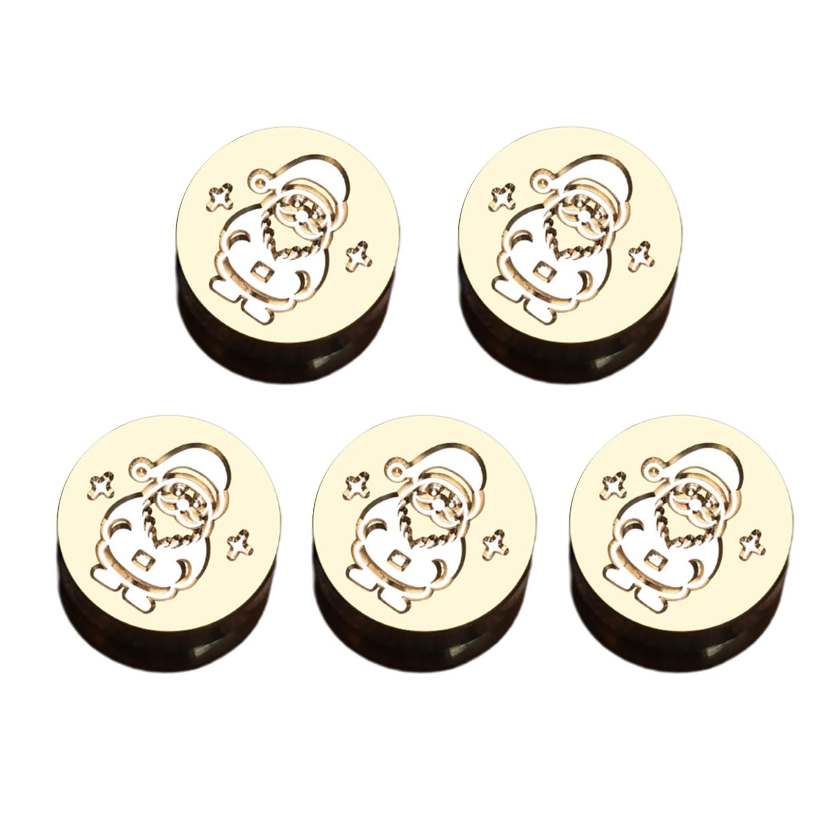 Tsophreniq 5Pcs Christmas Sealing Stamp Head for Wedding Invitations Envelope Scrapbooking, Embossed Sealing Stamp Replacements Christmas Seal