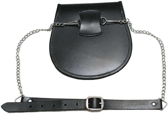 Tartanista Mens Semi-Dress Black Celtic Pattern Sporran & Belt