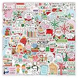 107Pcs Christmas Bookish Stickers Pack, Xmas Waterproof Vinyl Holiday Decals for Kindle, Water Bottles, Laptop, Cards, Scrapbook, Journal, Reading Gifts, Book Lover Gifts, Christmas Party Favors