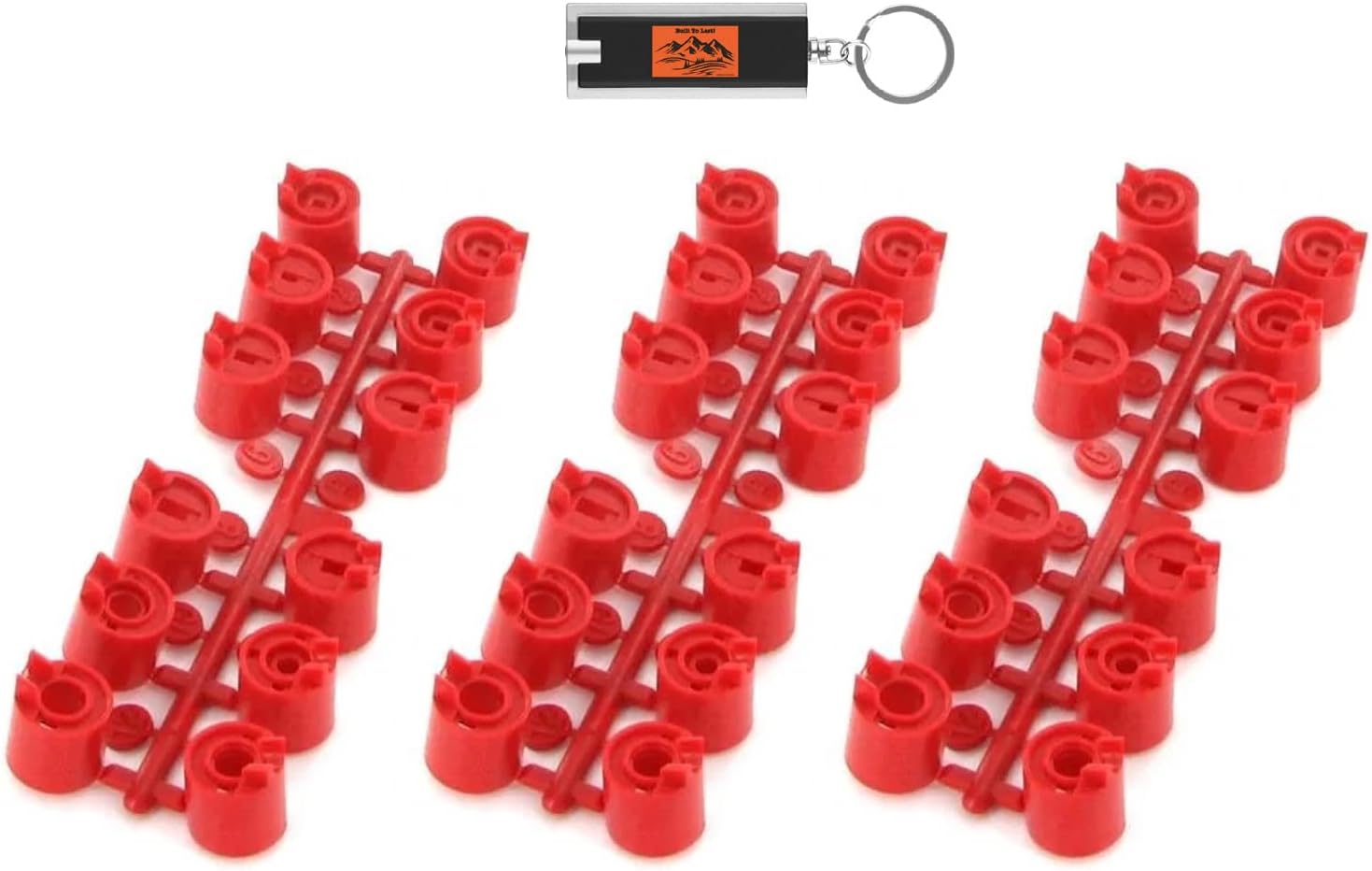 3X Hunter RED Standard Nozzle Rack for PGP Series, 3X Nozzle Tree Set for PGP Rotors, PGP-ADJ Series, Non-Ultra, PGP Sprinkler Heads 130900SP (10629) with LED Keychain Light