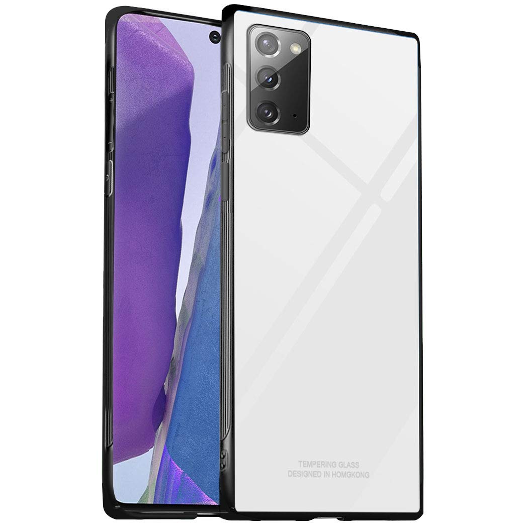 Luhuanx Case for Samsung Note 20，Samsung NOTE 20 5G Case,Tempered Glass Quality Pattern Back+TPU at Side Slim Case For Samsung Note 20 Case in 6.7 inch (2020) Anti-Drop (white)