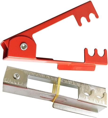 TIHOOD 2 alicates para quitar rebabas de rosas, 5.5 in, herramienta para pelar espinas y hojas (rojo y plateado)