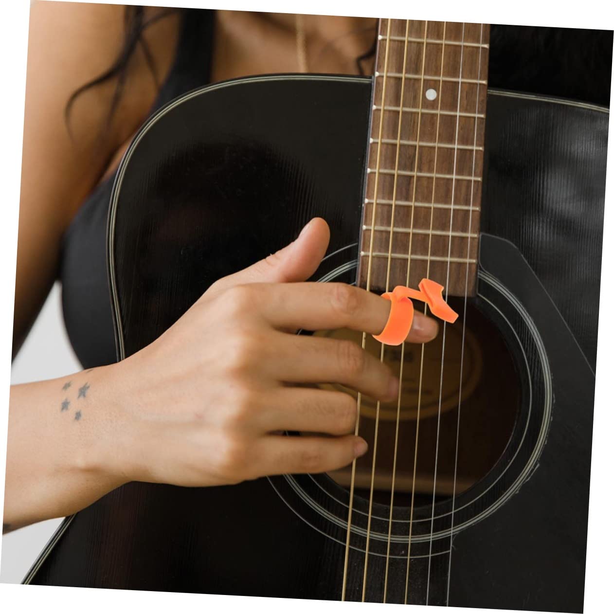 6 Pièces Choisir Médiator De Guitare Housse De Médiator Organisateur De Choix Pièces D'instruments Couverture De Médiators De Guitare Sélectionne Non Gel De Silice Orange