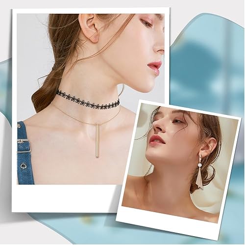 Miniatura 5 de Beebeecraft 1 caja de 30 dijes de barra de oro chapados en oro de 18 quilates, tira de latón larga vertical con agujero para manualidades, aretes,