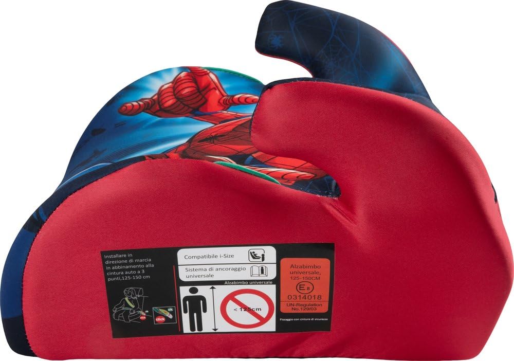 Siège Auto Pour Enfant Spiderman City Booster 125 à 150 Cm I-Size R129, Rehausseur De Voiture Avec Accoudoirs Ergonomiques, Système Universel Avec Ceinture De Voiture, Design Marvel Spiderman
