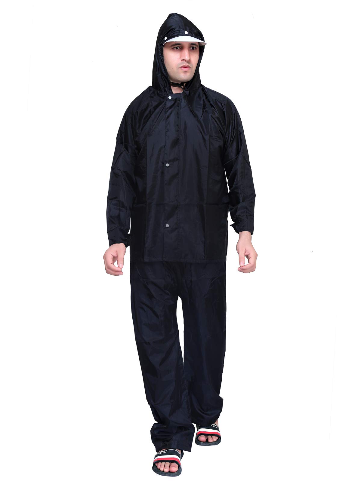Raincoat 100% Waterproof Rain Coat with Pant for Men & Women (Free Size)