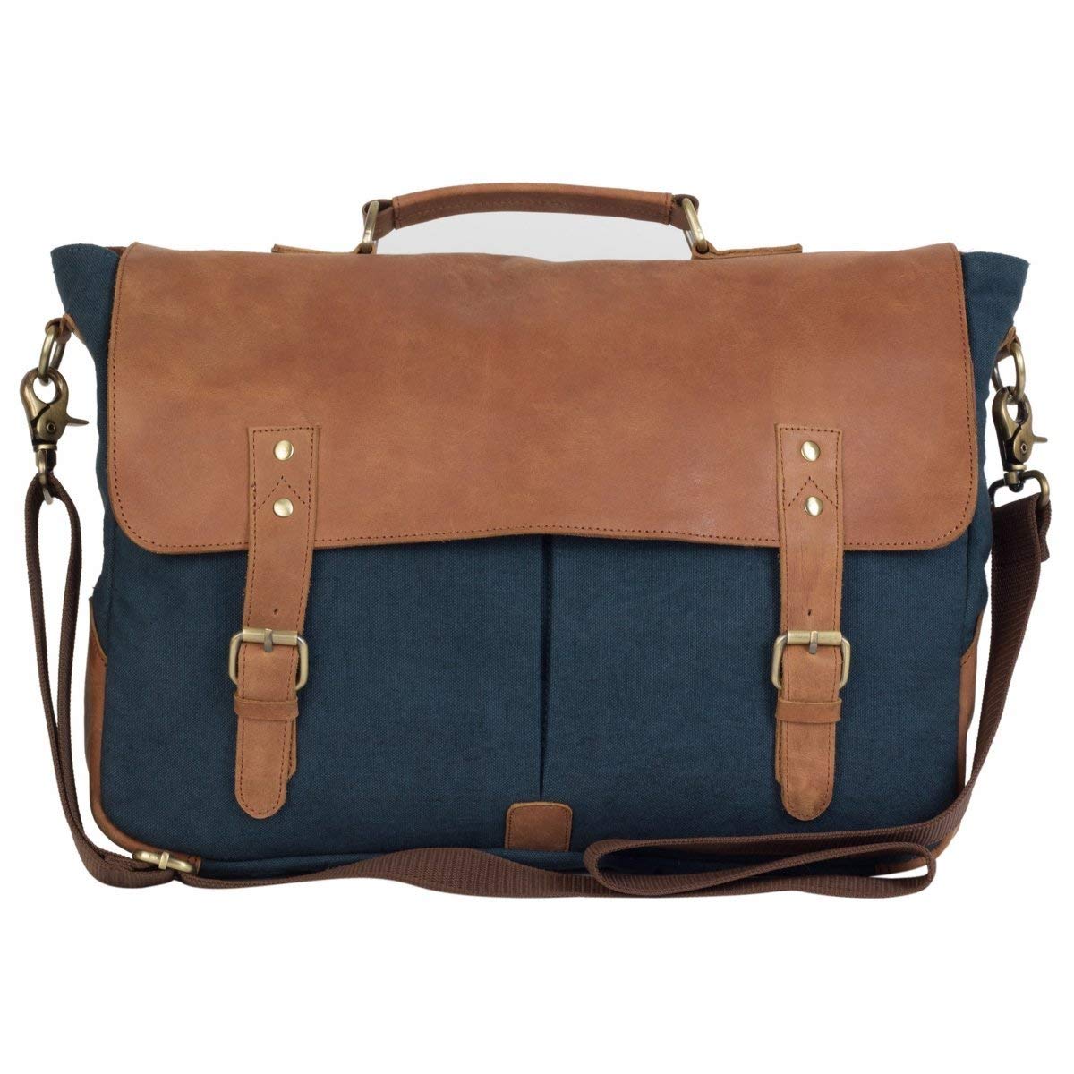 Style Homez BRYANT Multi-Compartment Canvas Messenger Laptop Bag 15.6", Leather Finish Midnight Blue with 4 Compartments (B0BWDQWSSS) Amazon Price History, Amazon Price Tracker