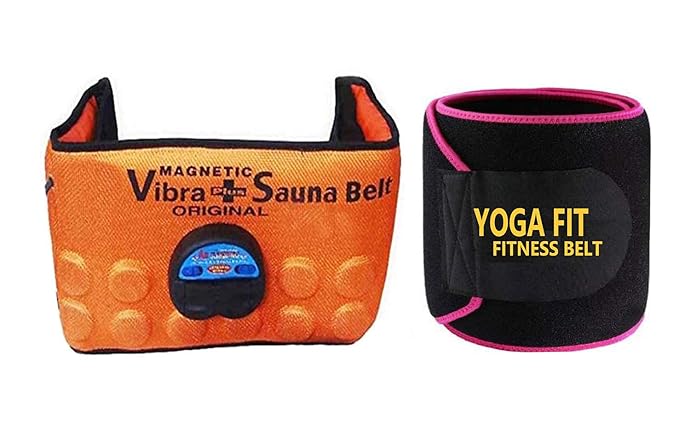 EASY DEAL INDIA EDI Yoga FIT-Smart Sauna Belt Slimming Healthy for Exercise Weight Lose Electric Sweat Belt for Men and Women (Free Size) Orange