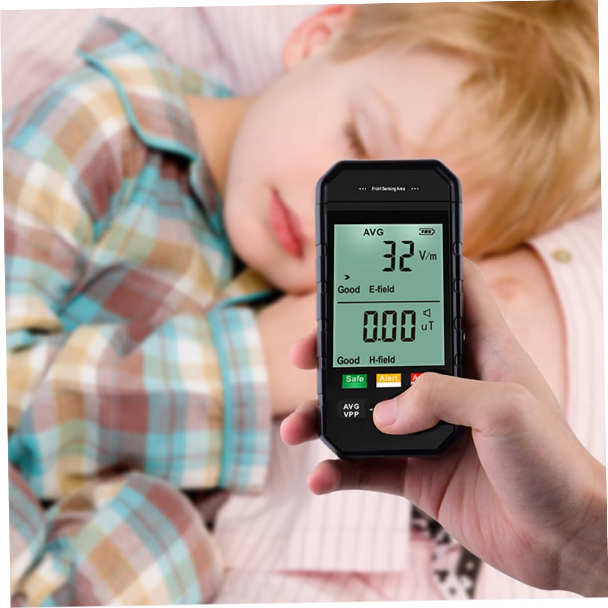 STOBAZA Détecteur De Rayonnement Compteur Emf Testeur De Rayonnement Numérique Portable Pour Équipement Champs Électriques Et Magnétiques
